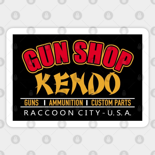 Gun shop retro logo Magnet by buby87